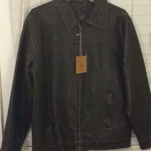 Brown leather jacket